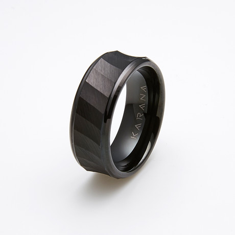 Modern Cable Ring // Black (6)