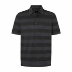 Charter Striped Short-Sleeve Polo // Gray + Black (2XL)