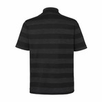 Charter Striped Short-Sleeve Polo // Gray + Black (2XL)
