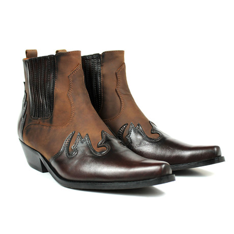 Arjun Cowboy Boots // Dark Brown + Chocolate Nubuck (US: 7)