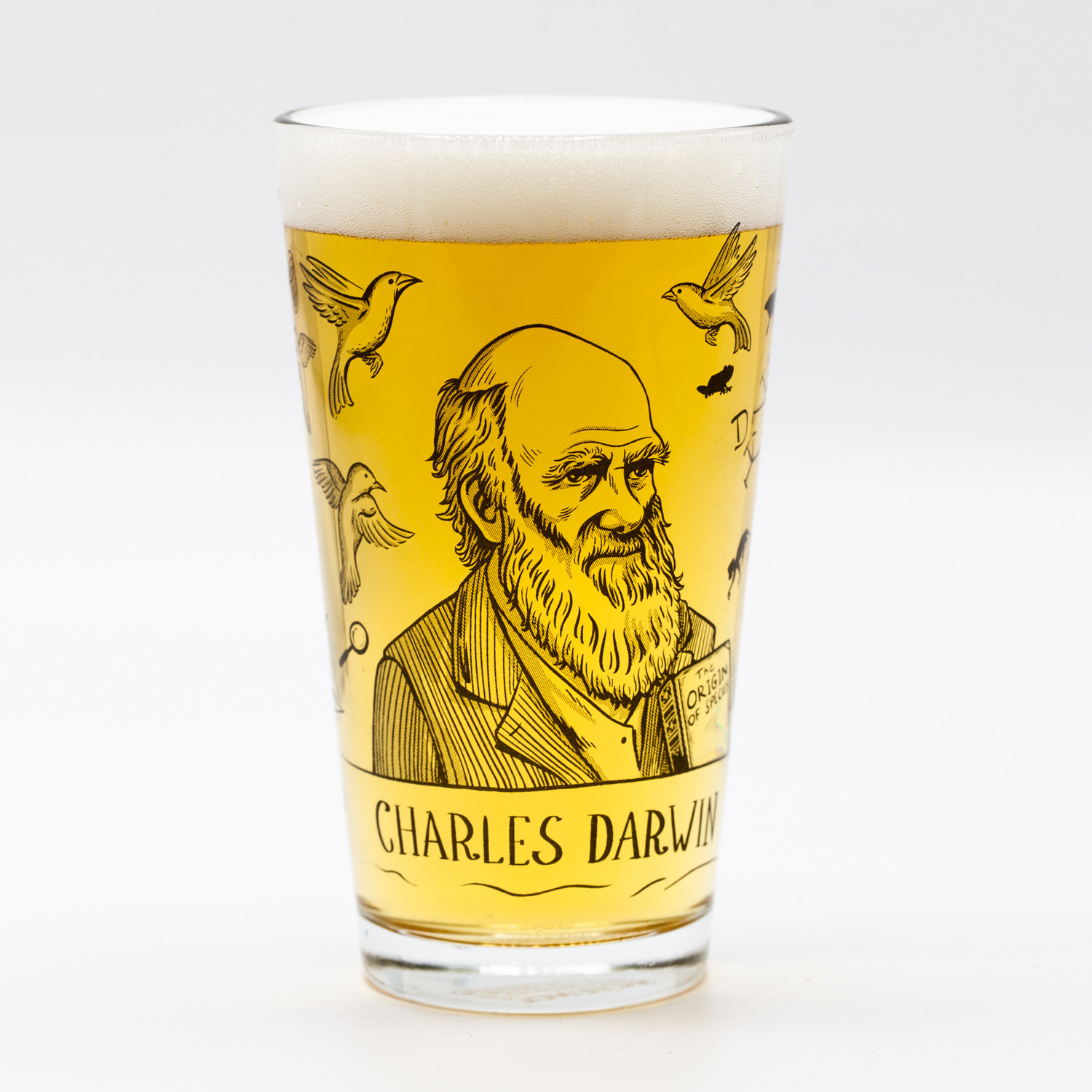 Great Beards of Science Beer Glass | Cognitive Surplus Pack of 4