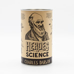 Heroes of Science // Pint Glass Set // Tesla + Einstein + Darwin + Lovelace
