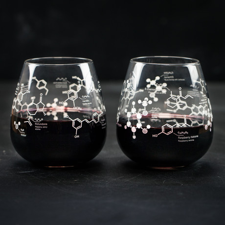 But First, Wine // Stemless Chemistry Glasses // Red Wine