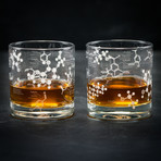 The Science of Whiskey // Chemistry Rocks Glass Set