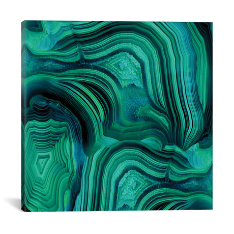 Malachite In Green And Blue // Danielle Carson (18"W x 18"H x 0.75"D)