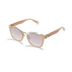 Den Sunglasses // Nude + Brown Mirror Gradient