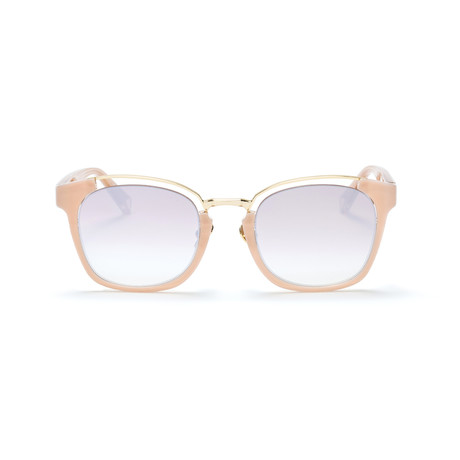 Den Sunglasses // Nude + Brown Mirror Gradient