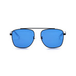 Generation Sunglasses // Black + Solid Blue
