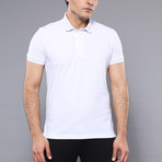 Baspen Solid Short Sleeve Polo Shirt // White (XL)