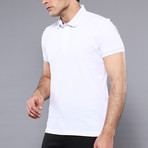 Baspen Solid Short Sleeve Polo Shirt // White (L)