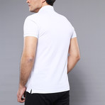 Baspen Solid Short Sleeve Polo Shirt // White (XL)