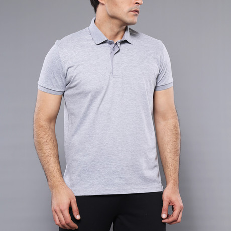 Lindeon Solid Short Sleeve Polo Shirt // Gray (S)