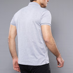 Lindeon Solid Short Sleeve Polo Shirt // Gray (XL)