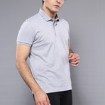 Lindeon Solid Short Sleeve Polo Shirt // Gray (XL)