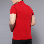 Woody Solid Short Sleeve Polo Shirt // Red (L)