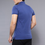 West Solid Short Sleeve Polo Shirt // Indigo (L)