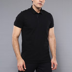 Solid Color Polo Shirt // Black (M)