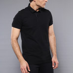 Solid Color Polo Shirt // Black (L)
