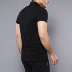 Solid Color Polo Shirt // Black (L)