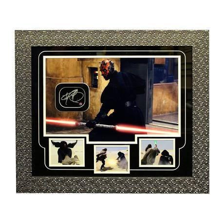 Ray Park Signed Darth Maul Dual Light Saber // Side View Autographed Collage