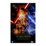 Daisy Ridley Signed The Force Awakens Cast Movie Poster