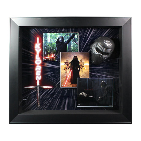 Adam Driver Autographed // Kylo Ren Mask Shadowbox