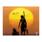 Daisy Ridley Signed Rey With BB-8 Under Moon Photo