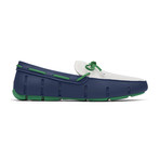 Braided Lace Loafer // Navy + Jolly Green (US: 8.5)