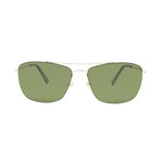 Montblanc // Men's Ultra Lightweight Navigator Sunglasses // Gold + Green