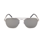 Montblanc Men's Classic Pilot Sunglasses // Silver + Gray