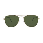 Montblanc Men's Classic Pilot Sunglasses // Gold + Green