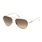 Montblanc // Classic Aviator Sunglasses // Gold + Brown Gradient