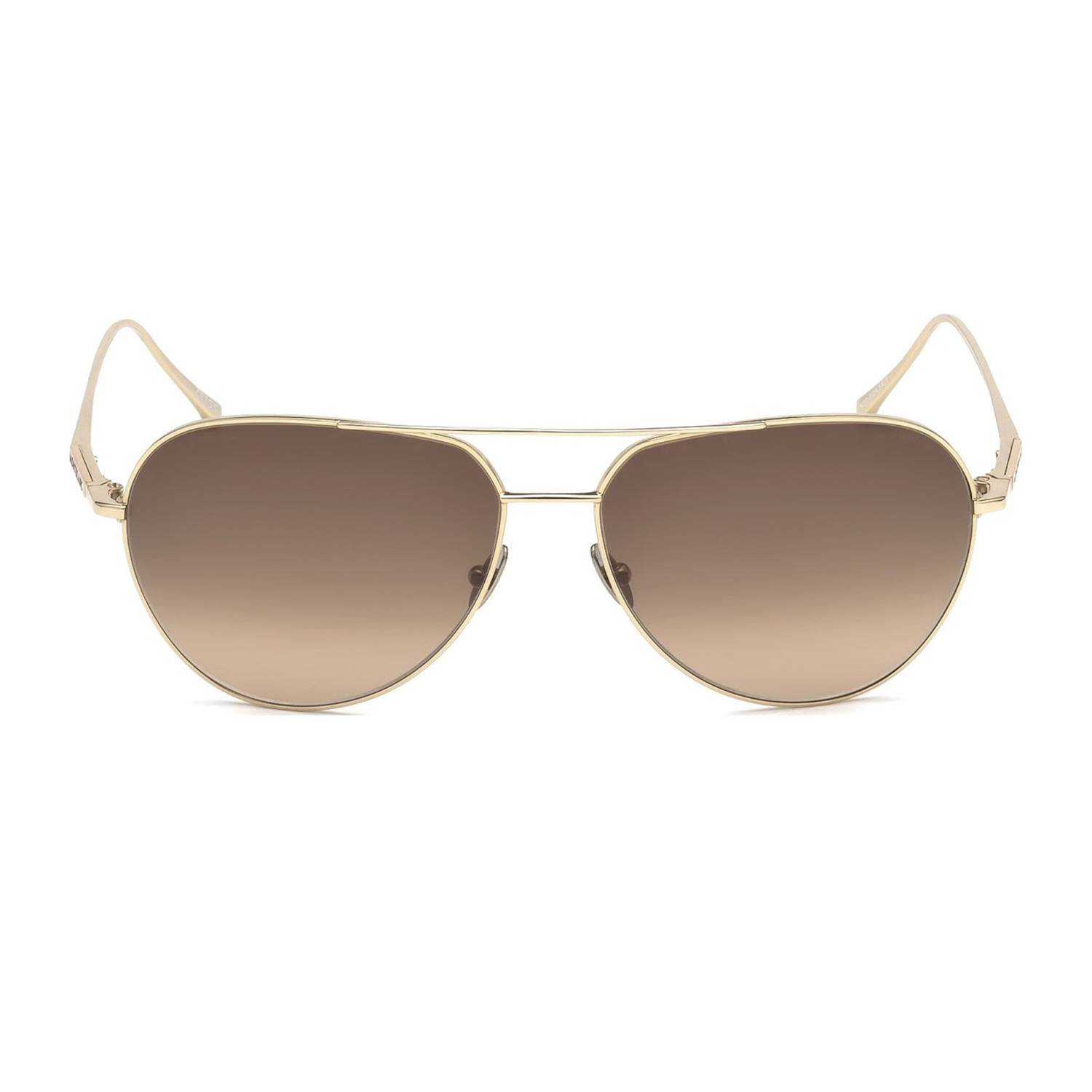 Montblanc // Classic Aviator Sunglasses // Gold + Brown Gradient ...