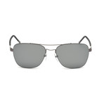 Montblanc Men's Modified Pilot Sunglasses V1 // Silver + Gray