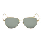 Montblanc Men's Classic Aviator Sunglasses // Gold + Green