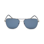 Montblanc // Modified Pilot Sunglasses // Silver + Blue