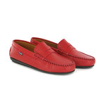 Simon Smooth Leather Mocassin // Red (Euro: 40)