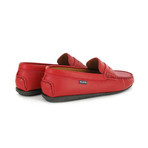 Simon Smooth Leather Mocassin // Red (Euro: 40)