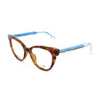 Fendi // FF-0134 N9D Eyeglasses // Havana + Clear + Blue