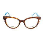 Fendi // FF-0134 N9D Eyeglasses // Havana + Clear + Blue