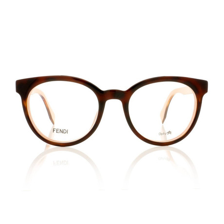 Fendi // FF-0159 TLK Eyeglasses // Havana + Peach