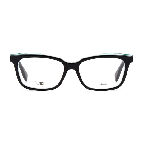 Fendi // FF-0252 807 Eyeglasses // Black with Green Crystal