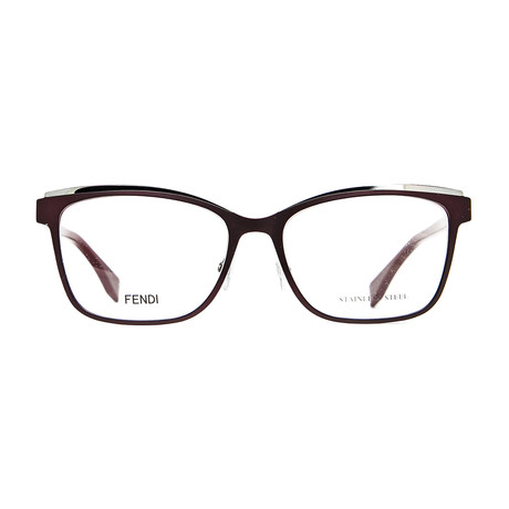 Fendi // FF-0277 LHF Eyeglasses // Burgundy + Silver