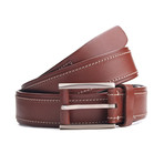 Jaspar Leather Belt // Brown (33" Waist)