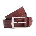 Collins Leather Belt // Brown (33" Waist)
