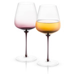 JoyJolt Black Swan White Wine Glasses // 17.8 Oz // Set of 2