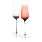 JoyJolt Black Swan Champagne Glasses // 7.3 Oz // Set of 2