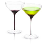 JoyJolt Black Swan Martini Glasses // 10.5 Oz // Set of 2