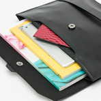 Polygon Flat Clutch // Black