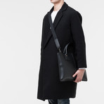 Flat Top Zip Tote // Black